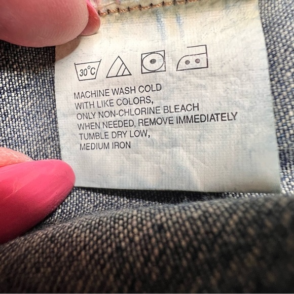 WRANGLER BLUES Distressed Denim Snap Button Long Sleeve Shirt Women's Size S - Picture 15 of 16